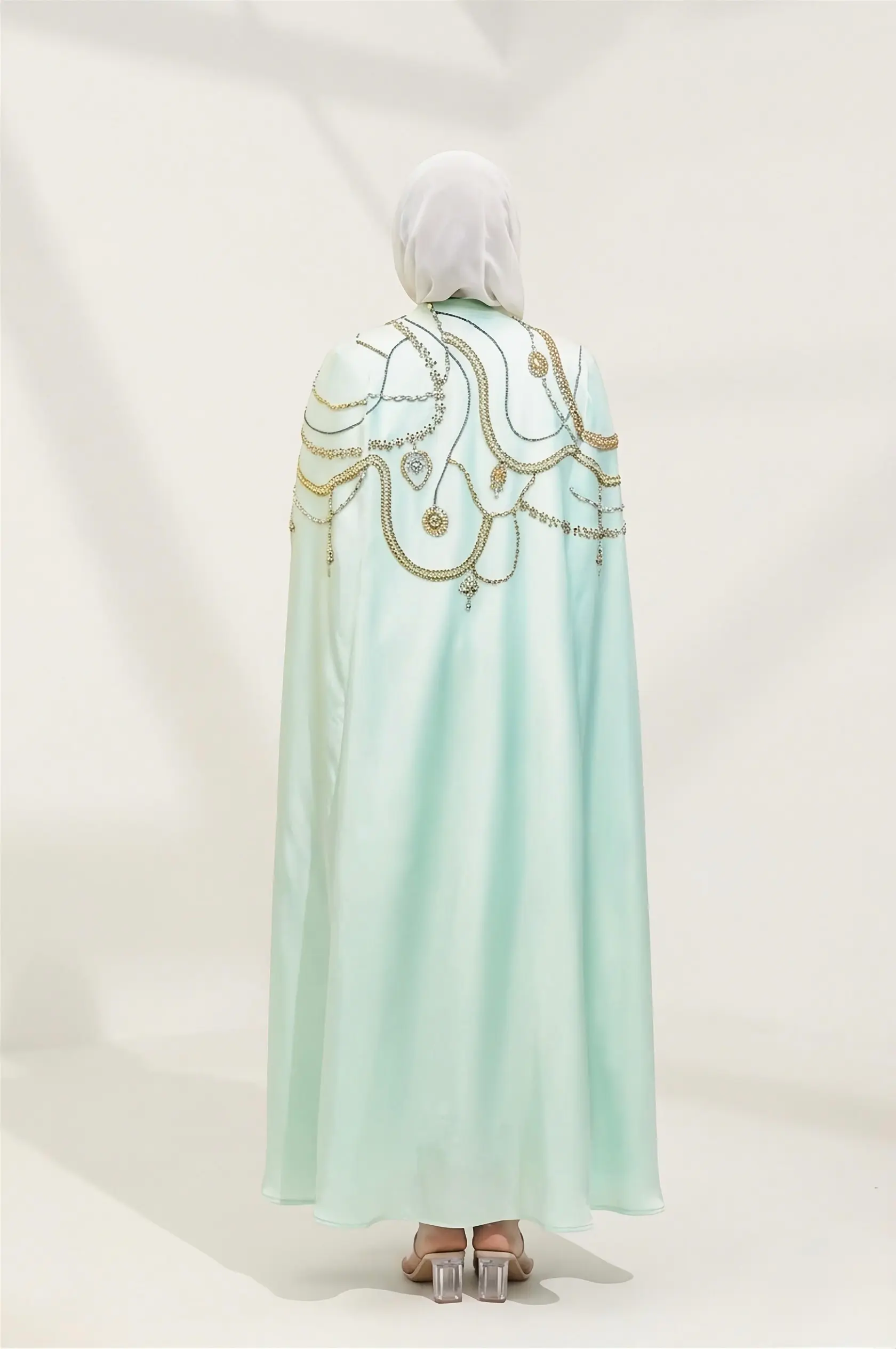 Naoumi Reeves Barbie Crepe Cape Abaya